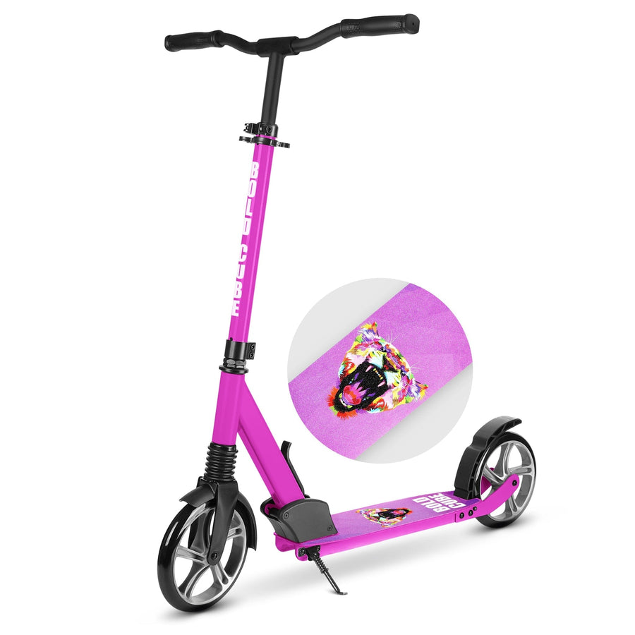 Purple- Big 2 Wheel Scooter Big Wheeler BOLDCUBE Scooters