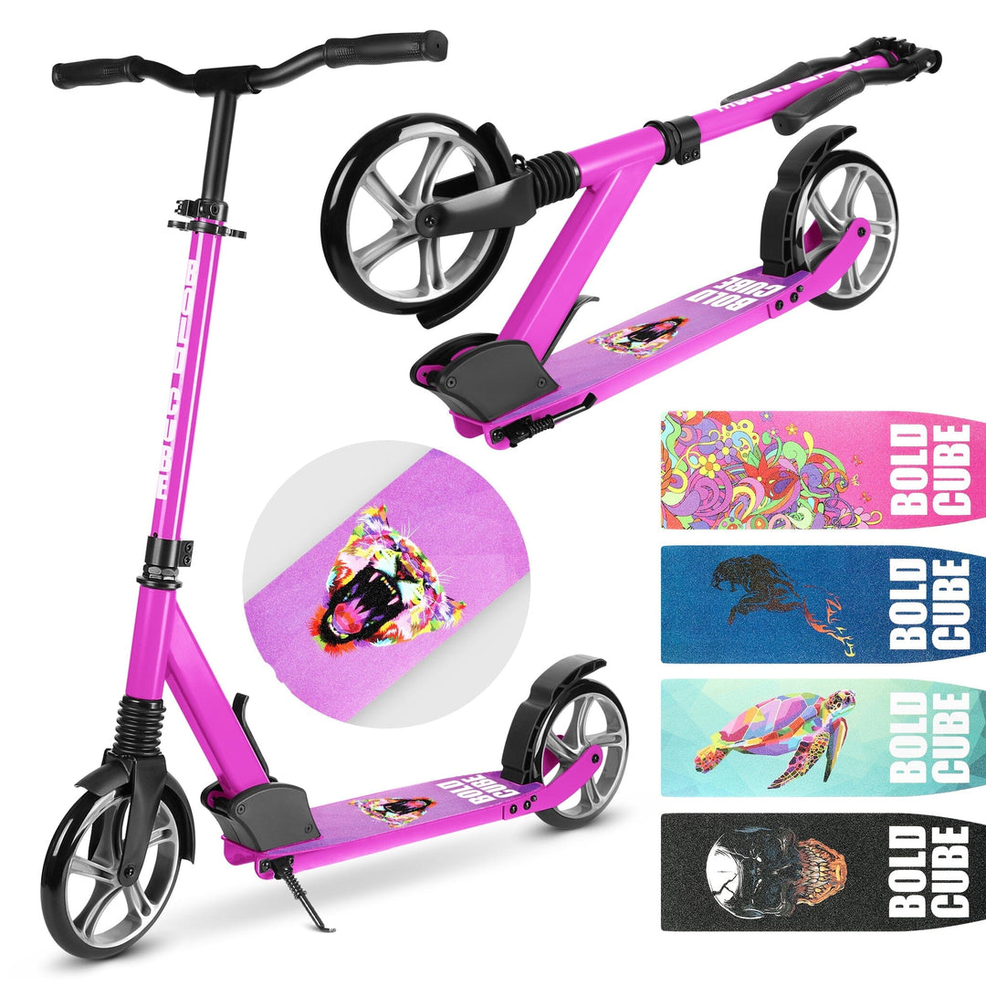 Purple- Big 2 Wheel Scooter Big Wheeler BOLDCUBE Scooters