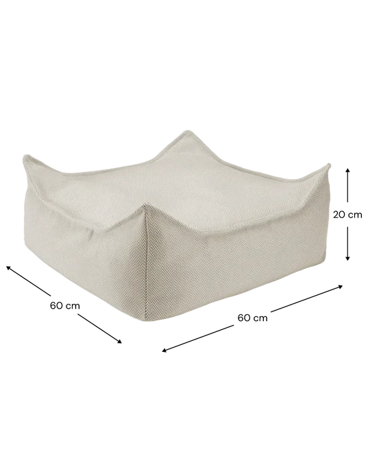 Wigiwama Azure Outdoor Square Ottoman Floor Chairs Wigiwama