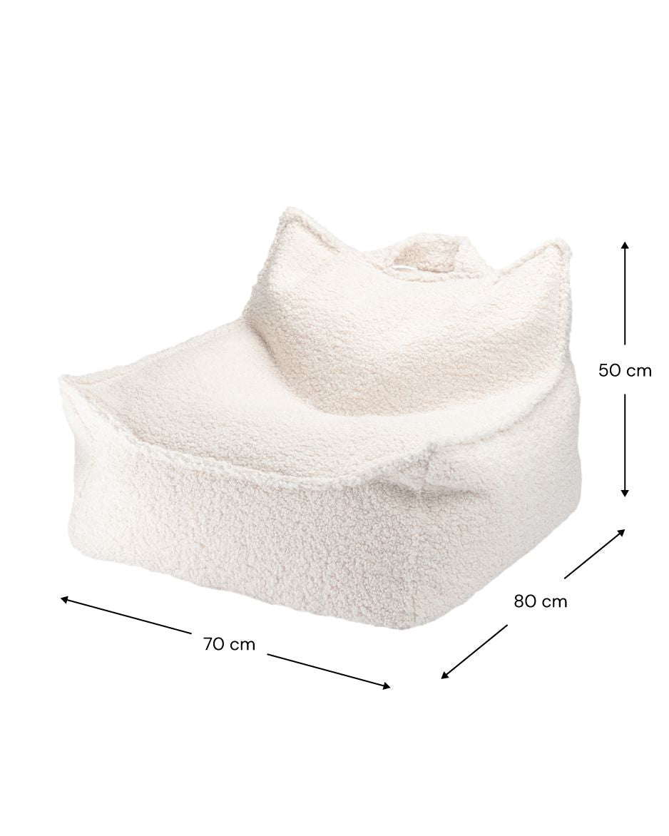 Wigiwama Cream White Beanbag Chair Bean Bag Chair Wigiwama