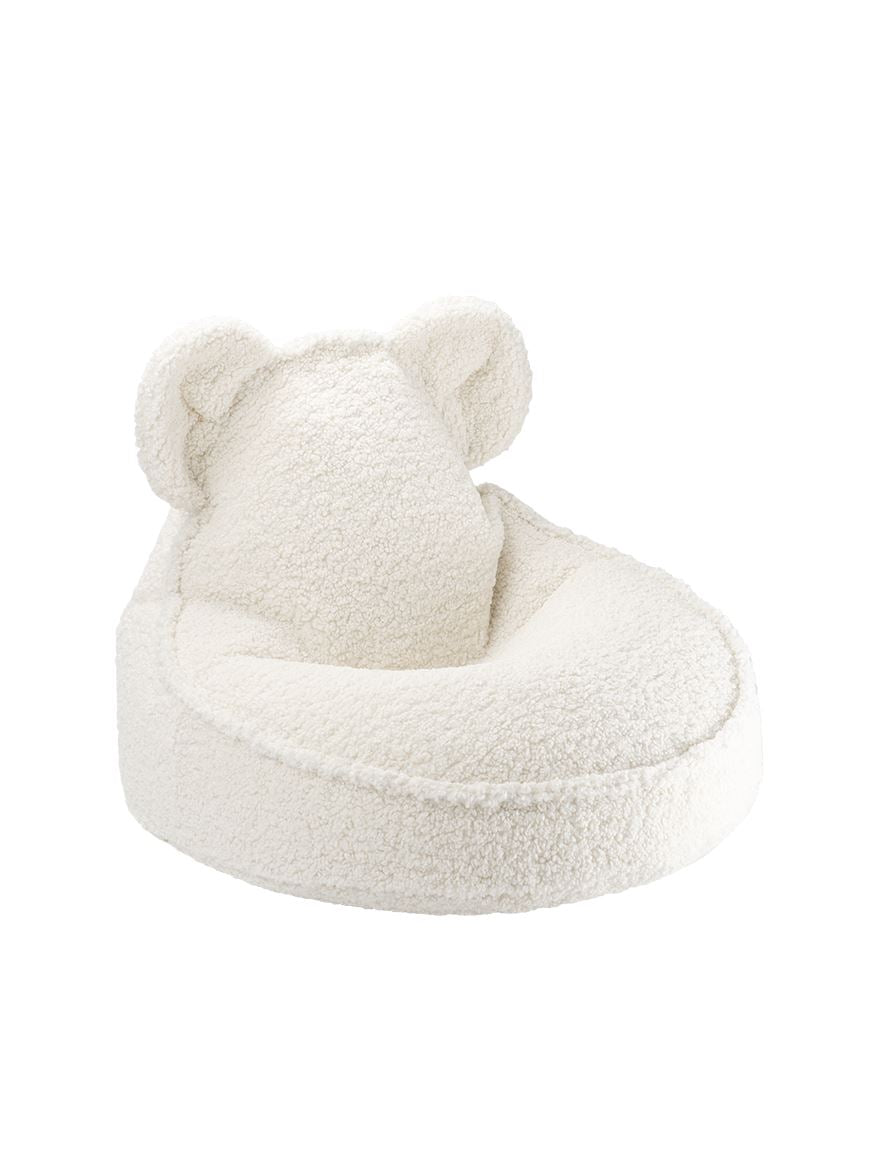 Wigiwama Cream White Bear Beanbag Chair Bean Bag Chair Wigiwama