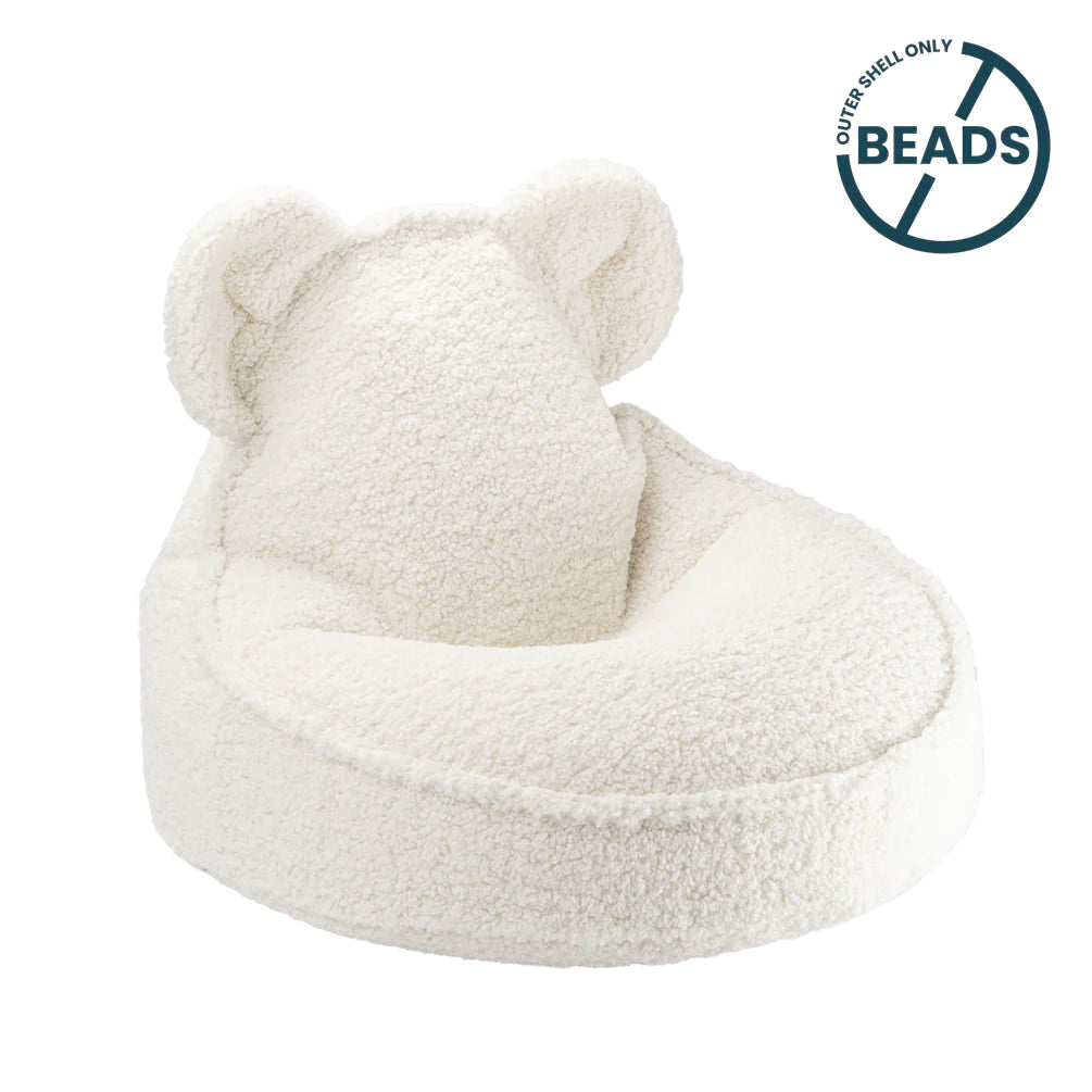 Wigiwama Cream White Bear Beanbag Chair Replacement Cover Bean Bag Chair Wigiwama