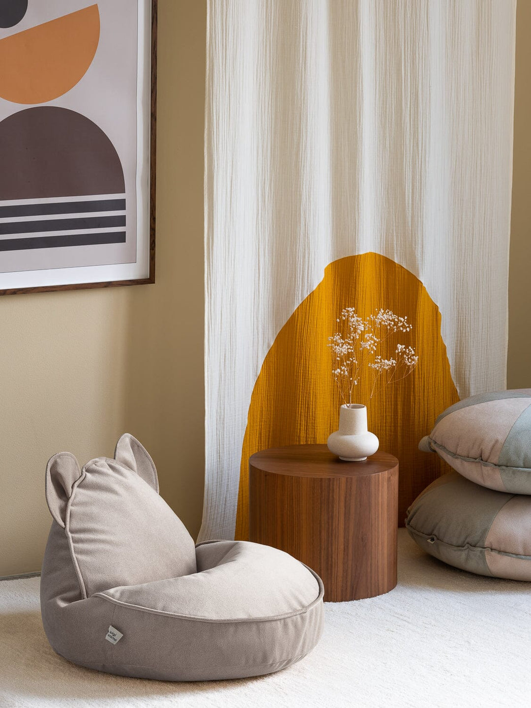 Wigiwama Dusty Beige Bear Beanbag Chair Bean Bag Chair Wigiwama