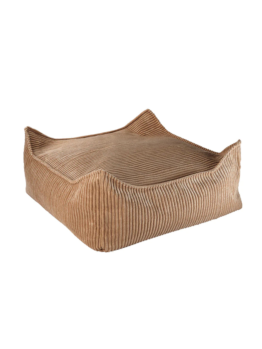 Wigiwama Toffee Square Ottoman Pouffe Wigiwama