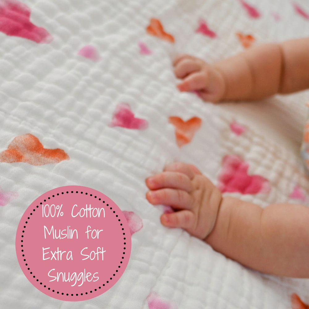 You Stole My Heart – Muslin Quilt Swaddling Blankets LollyBanks 