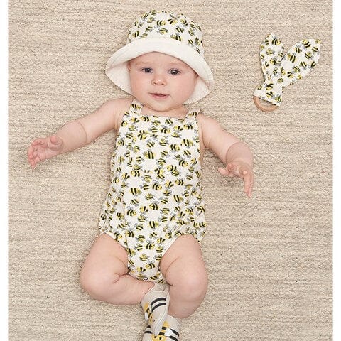 Bahama Bees Bubble Romper Baby One-Pieces The Bonnie Mob 