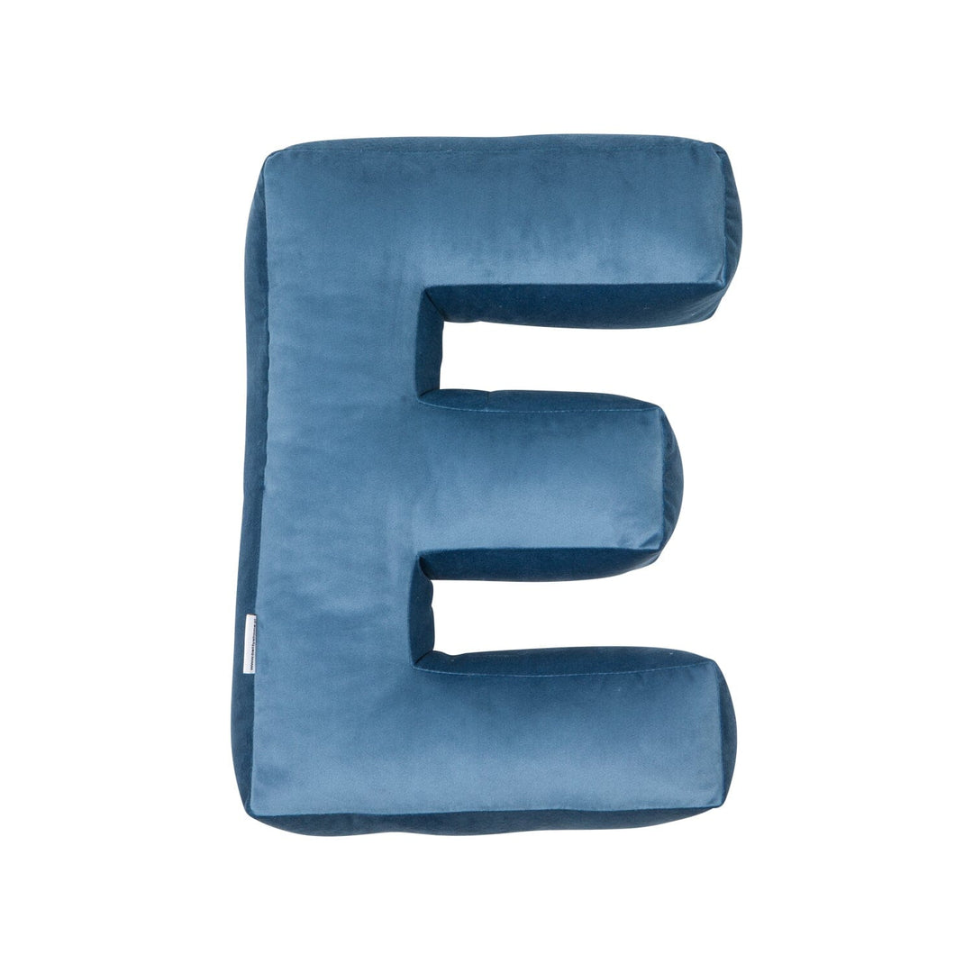 Betty's Home Blue Velvet Letter Cushion Chair & Sofa Cushions Betty's Home E 