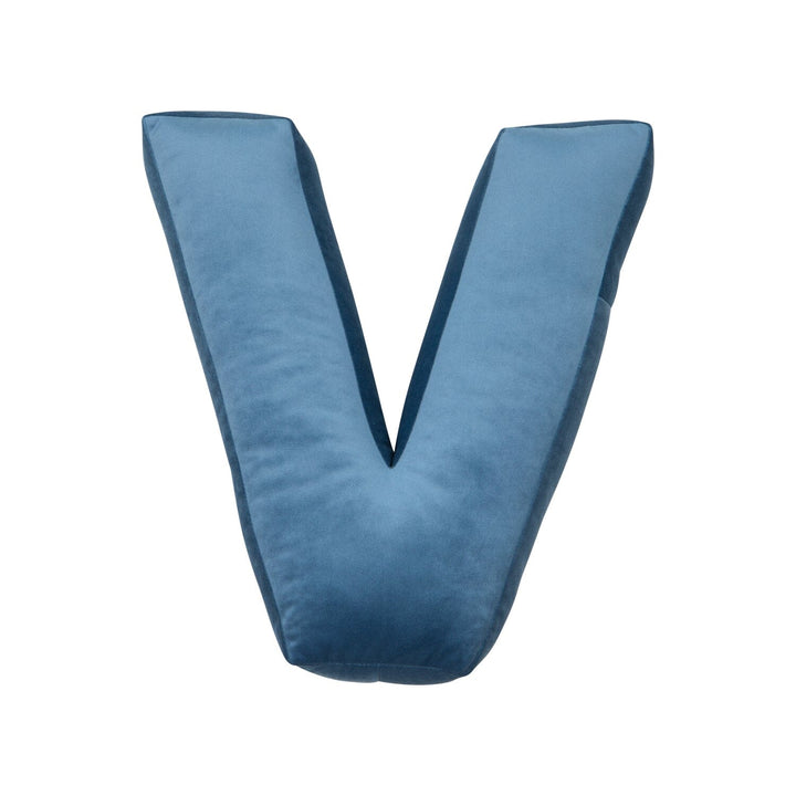 Betty's Home Blue Velvet Letter Cushion Chair & Sofa Cushions Betty's Home V 