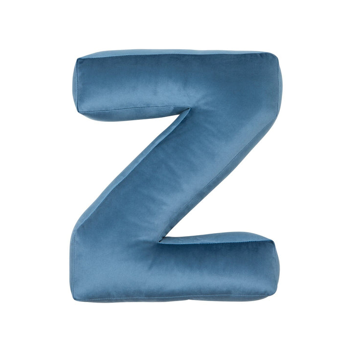Betty's Home Blue Velvet Letter Cushion Chair & Sofa Cushions Betty's Home Z 