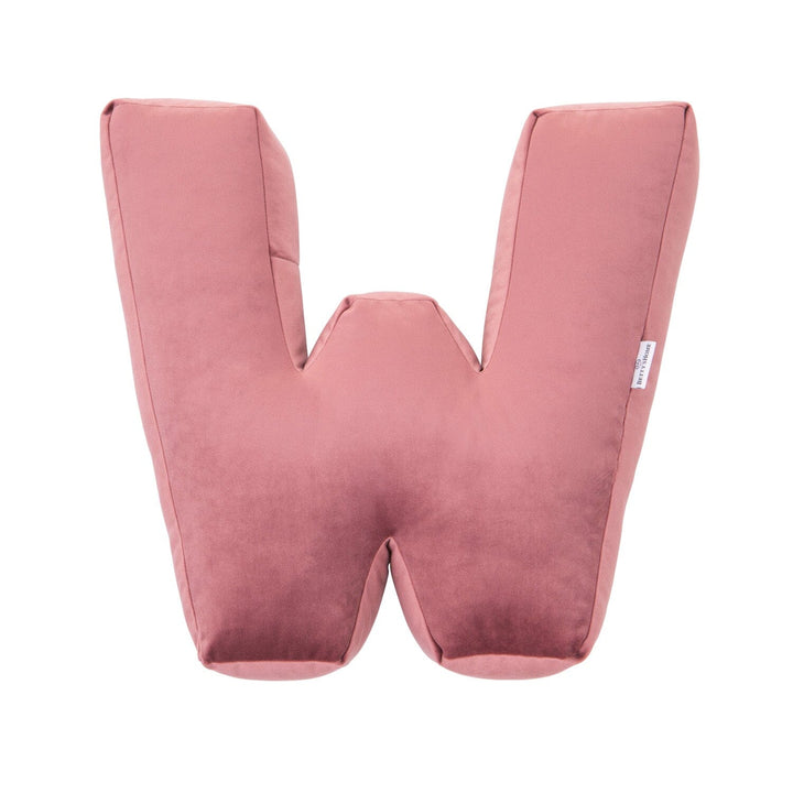 Betty's Home Old Rose Velvet Letter Cushion Chair & Sofa Cushions Betty's Home W 
