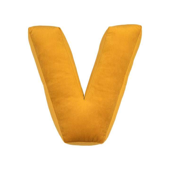 Betty's Home Yellow Velvet Letter Cushion Chair & Sofa Cushions Betty's Home V 