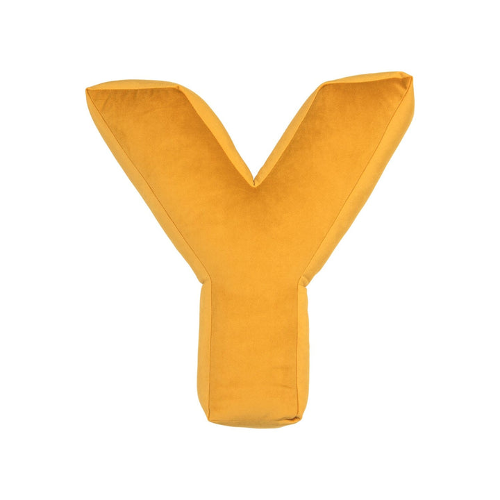Betty's Home Yellow Velvet Letter Cushion Chair & Sofa Cushions Betty's Home Y 