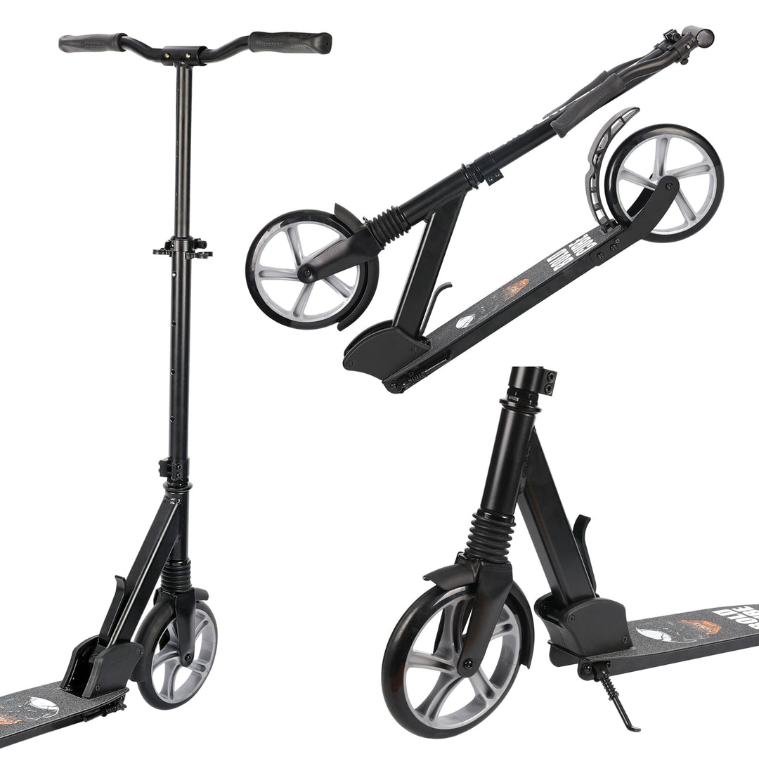 Black - Big 2 Wheel Scooter Big Wheeler BOLDCUBE Scooters 