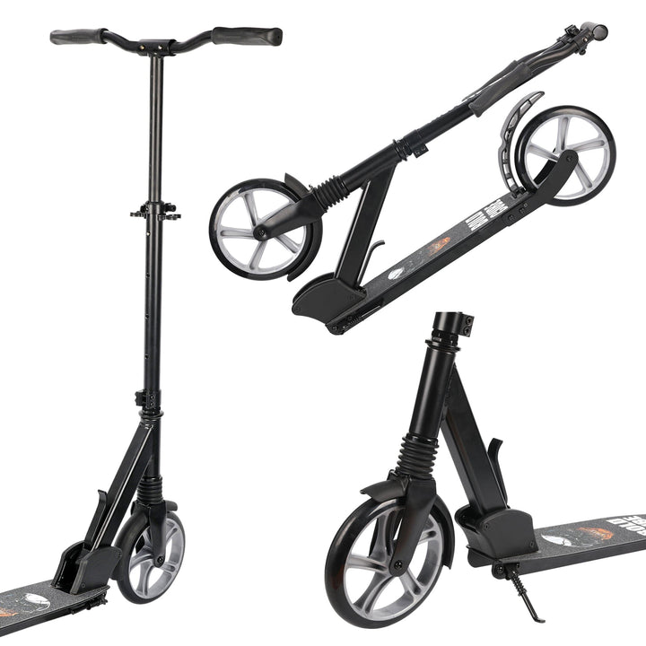 Black - Big 2 Wheel Scooter Big Wheeler BOLDCUBE Scooters 