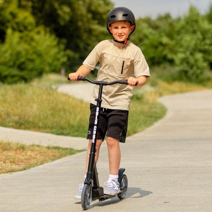 Black - Big 2 Wheel Scooter Big Wheeler BOLDCUBE Scooters 