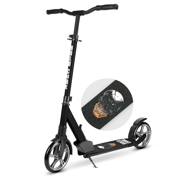 Black - Big 2 Wheel Scooter Big Wheeler BOLDCUBE Scooters 