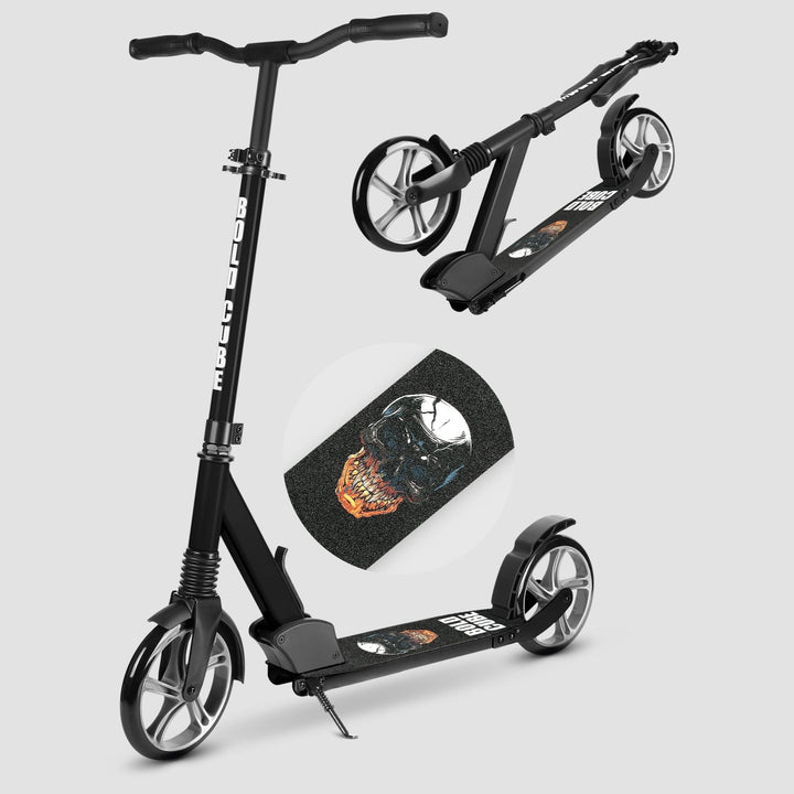 Black - Big 2 Wheel Scooter Big Wheeler BOLDCUBE Scooters 