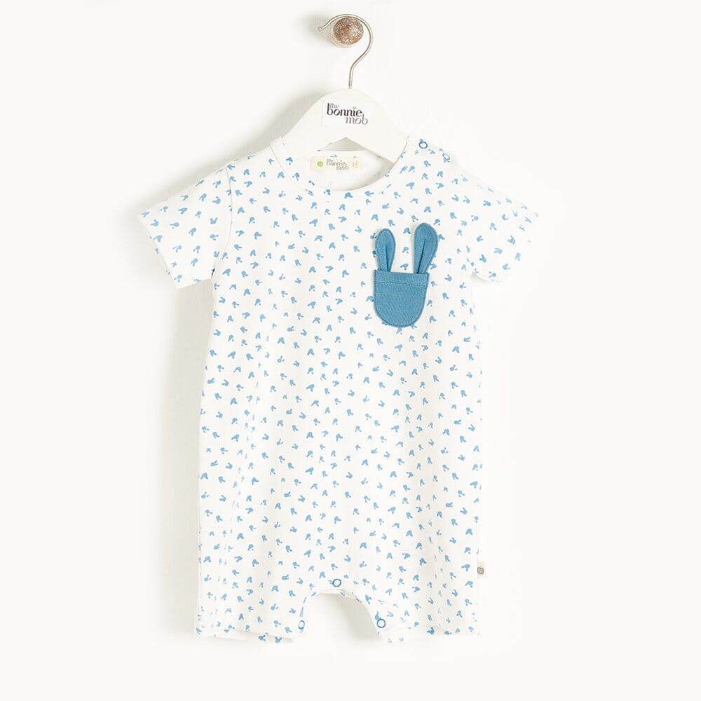 Blue Bunny Shorty Playsuit Baby One-Pieces The Bonnie Mob 
