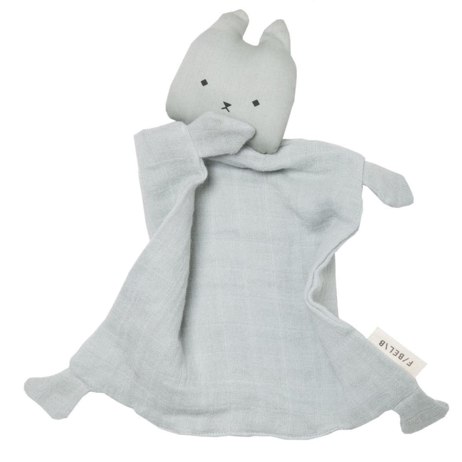 Foggy Blue Cat Cuddle Comforter Baby Soothers Fabelab 