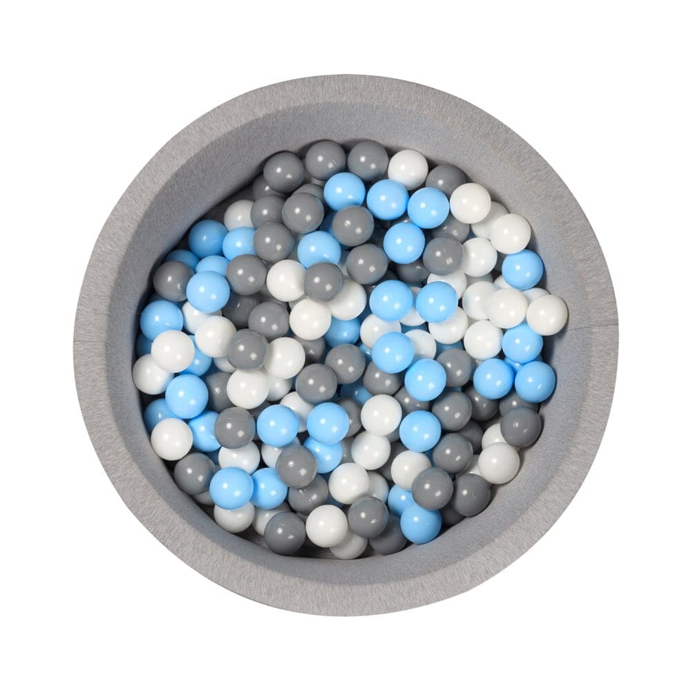 Light Grey Ball Pit with Blue, Grey White Balls Larisa and Pumpkin 