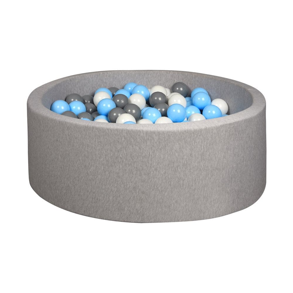 Light Grey Ball Pit with Blue, Grey White Balls Larisa and Pumpkin 