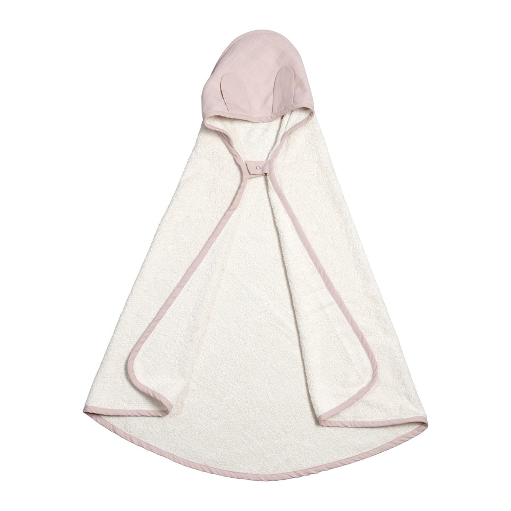Mauve Bunny Organic Baby Towel Fabelab 