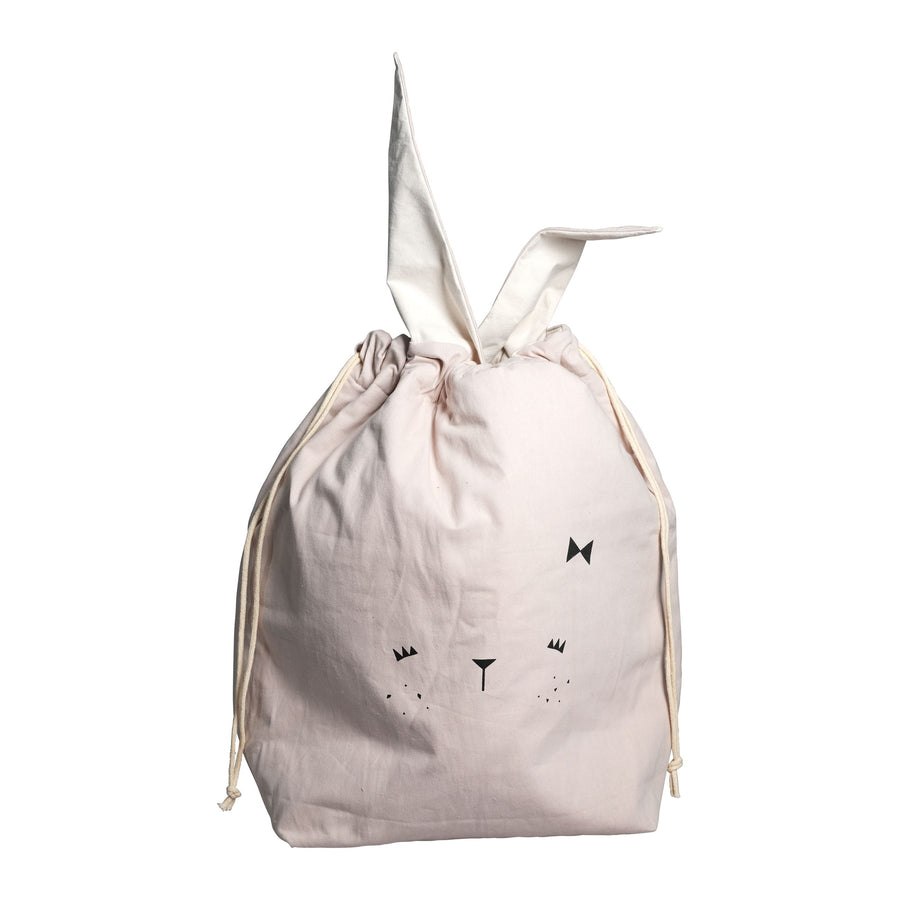 Mauve Bunny Storage Bag Baby Mobile Accessories Fabelab 