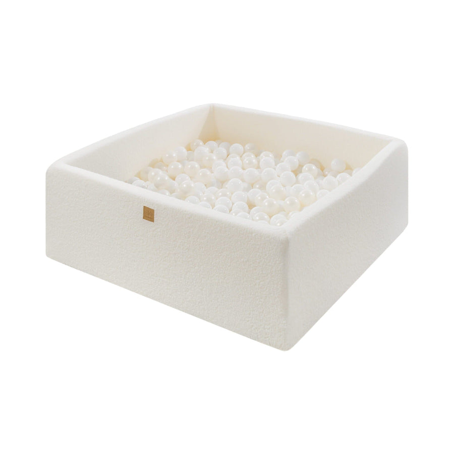 MeowBaby Boucle White Square Ball Pit Ball Pits MeowBaby 