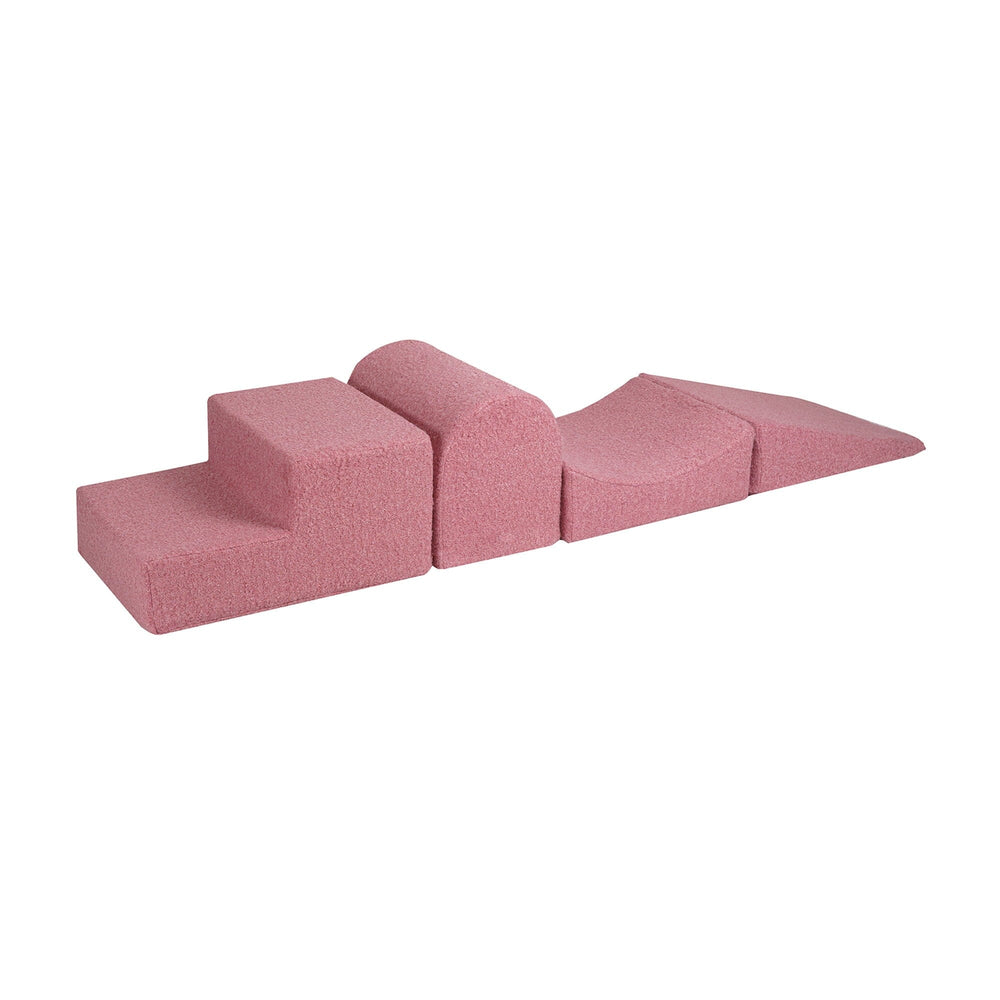 MeowBaby Luxury Pink Foam Soft Play Playground Foam Blocks MeowBaby 4 Elements 