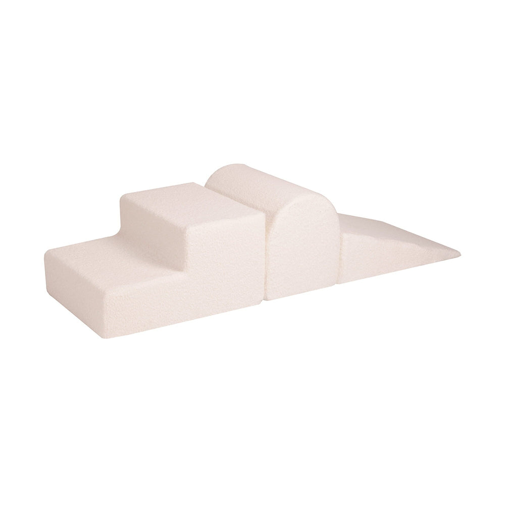 MeowBaby Luxury White Foam Soft Play Playground Foam Blocks MeowBaby 3 Elements 