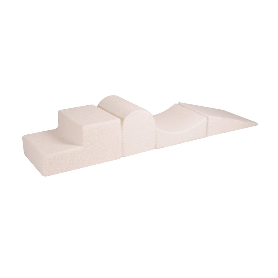 MeowBaby Luxury White Foam Soft Play Playground Foam Blocks MeowBaby 4 Elements 
