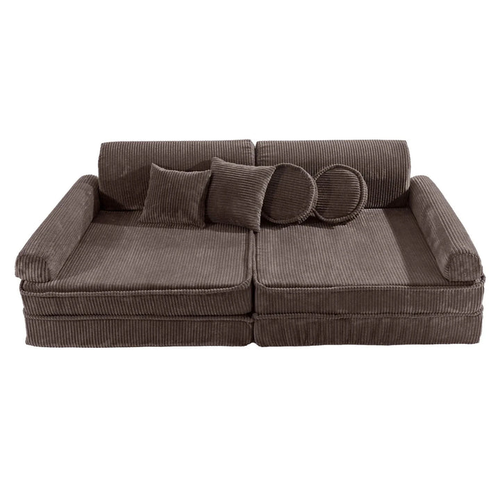 MeowBaby Premium Corduroy Kids' Sofa Sofa MeowBaby Brown 
