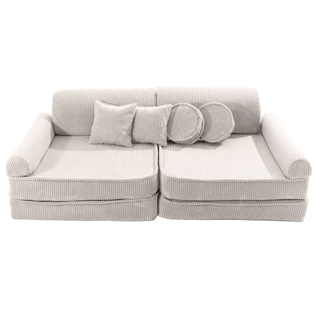 MeowBaby Premium Corduroy Kids' Sofa Sofa MeowBaby Ecru 