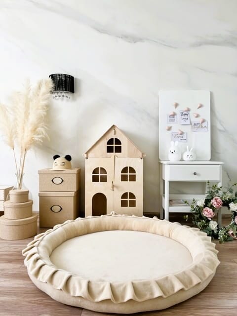Monio for Kids Cream Velvet Padded Nest Playmat Play Mats MONIO for Kids 