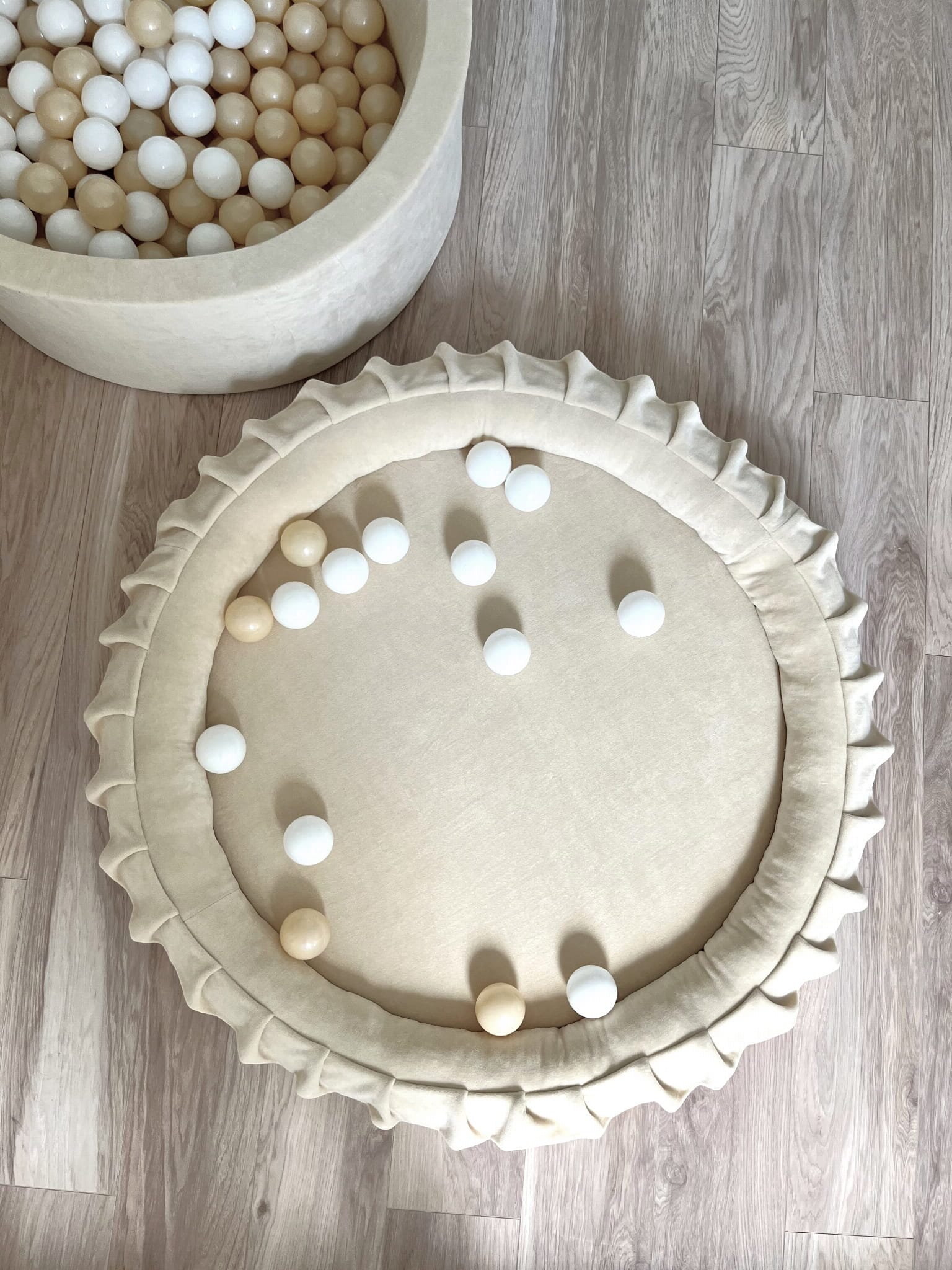 Monio for Kids Cream Velvet Padded Nest Playmat Play Mats MONIO for Kids 