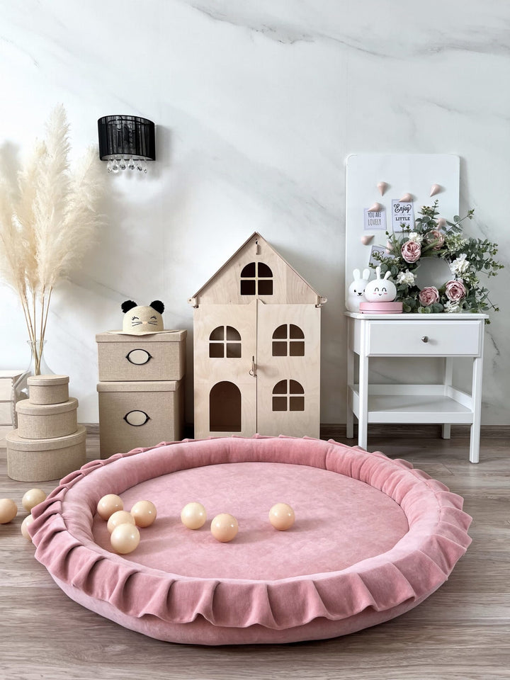 Monio for Kids Pink Velvet Padded Nest Playmat Play Mats MONIO for Kids 