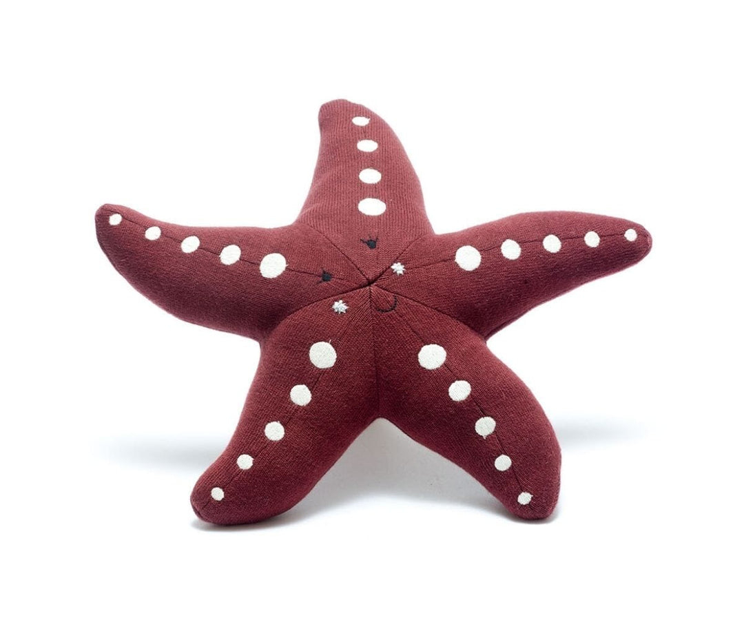 Organic Cotton Dark Pink Starfish Scandi Toy Baby Activity Toys Best Years 