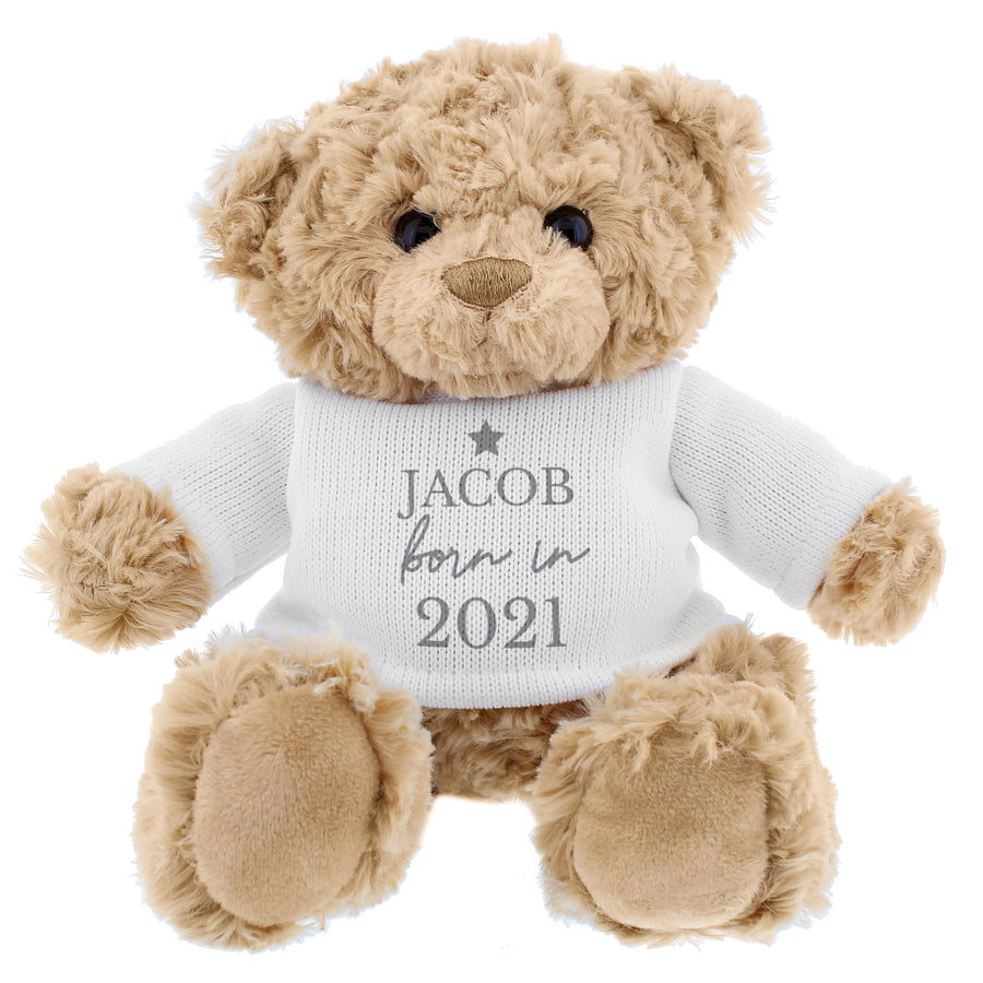 Personalised Born In Teddy Bear Baby Activity Toys Mini Bee 