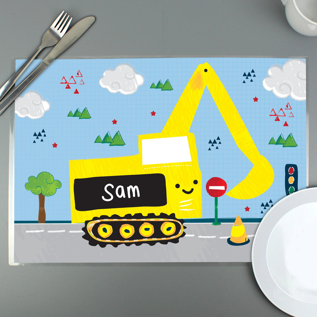 Personalised Digger Placemat Placemats Mini Bee 
