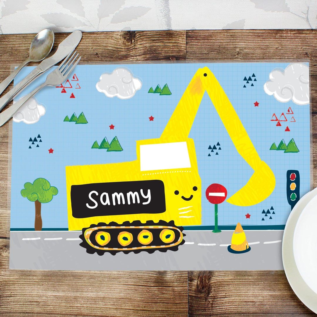 Personalised Digger Placemat Placemats Mini Bee 