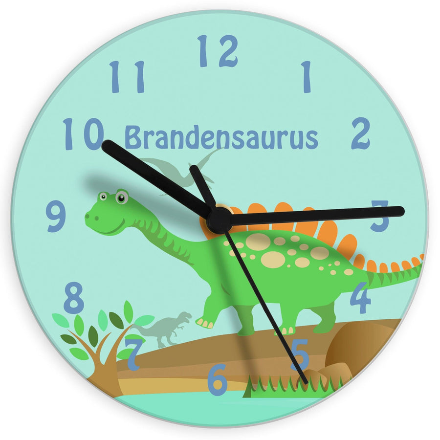 Personalised Dinosaur Clock Wall Clocks Mini Bee 
