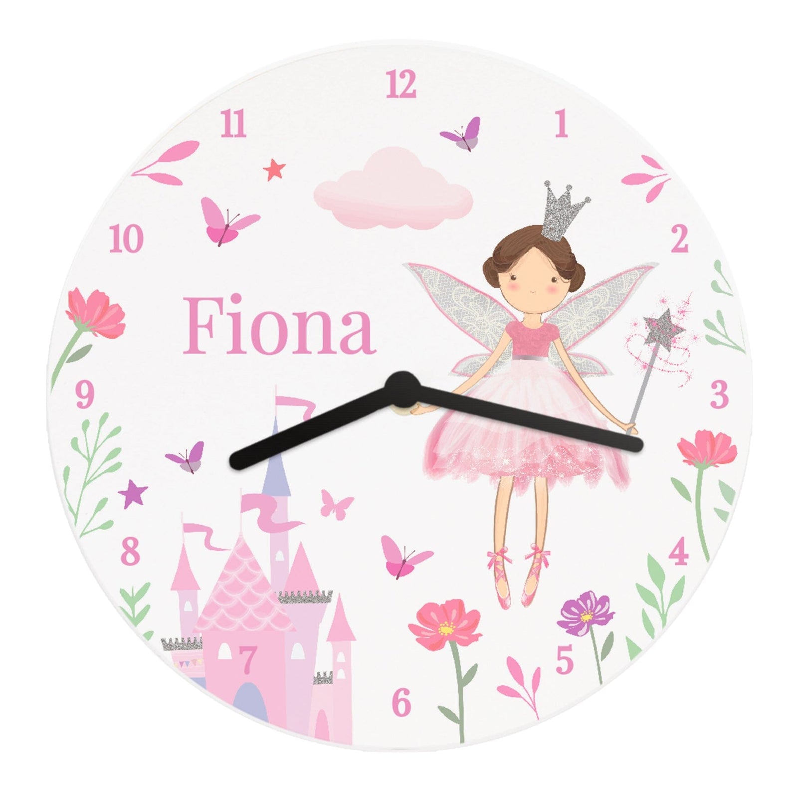 Personalised Fairy Princess Wooden Clock Mini Bee Wall Clocks