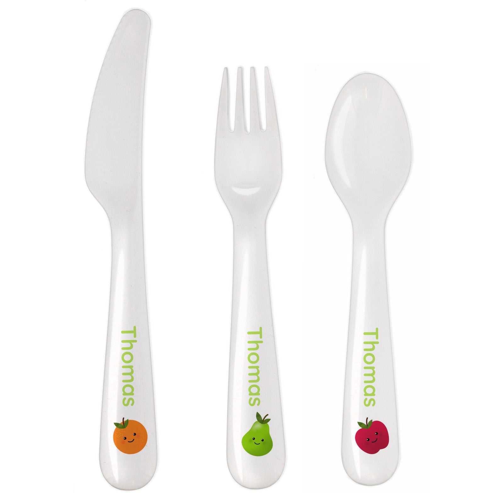 Personalised Healthy Eating Plastic Cutlery Flatware Sets Mini Bee 