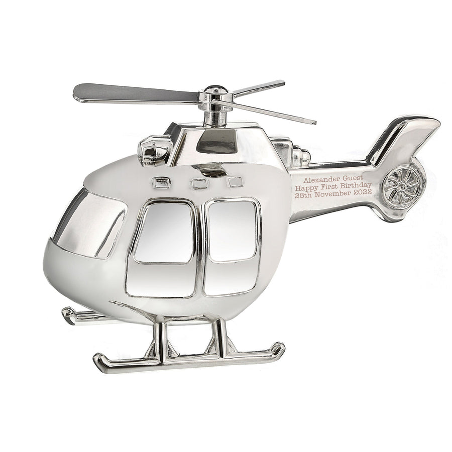 Personalised Helicopter Money Box Piggy Banks & Money Jars Mini Bee 