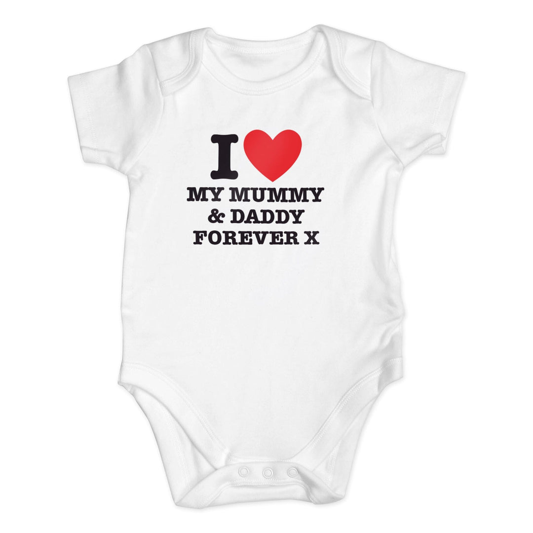 Personalised I HEART Baby Vest Baby One-Pieces Mini Bee 