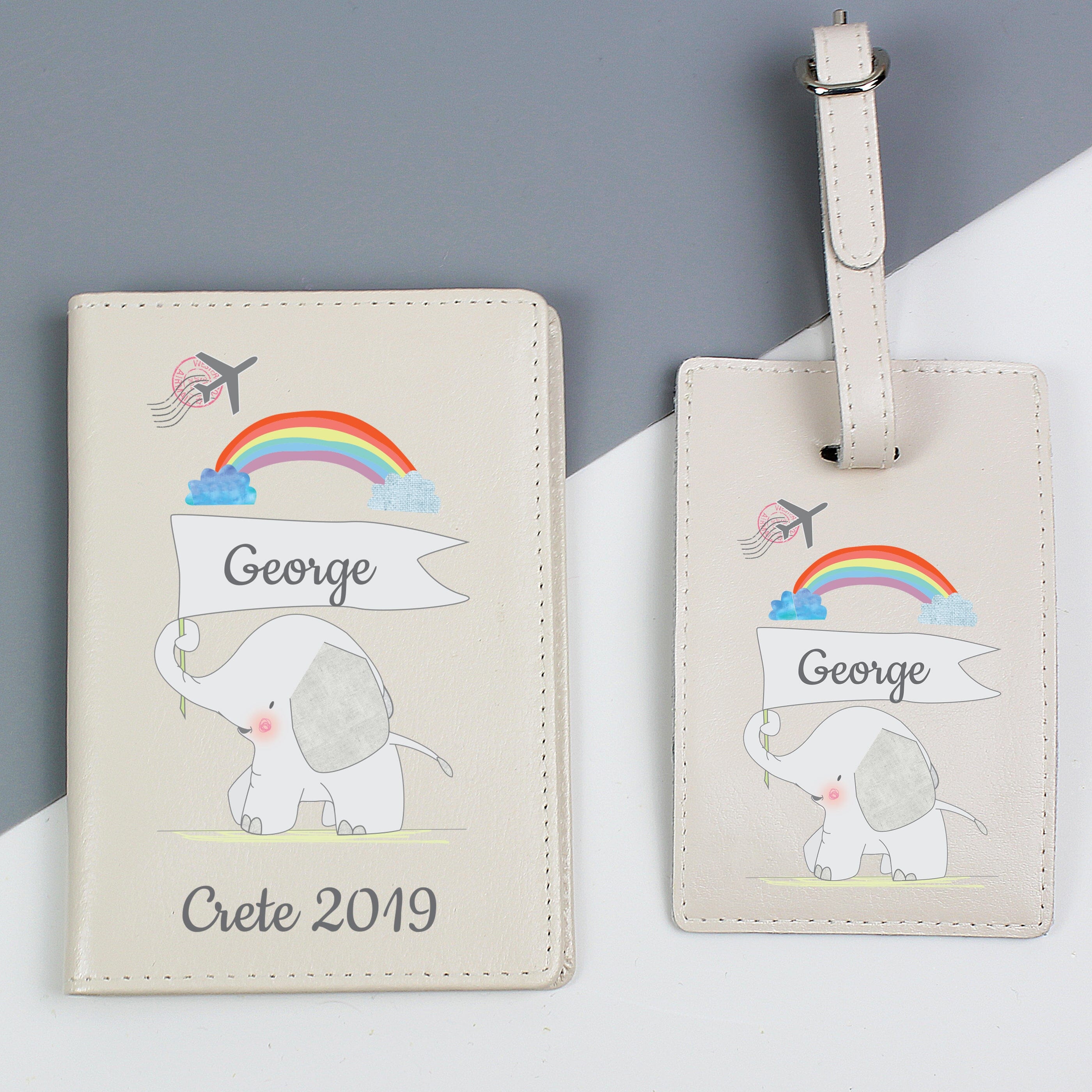 Personalized luggage tag and passport holder set cheap