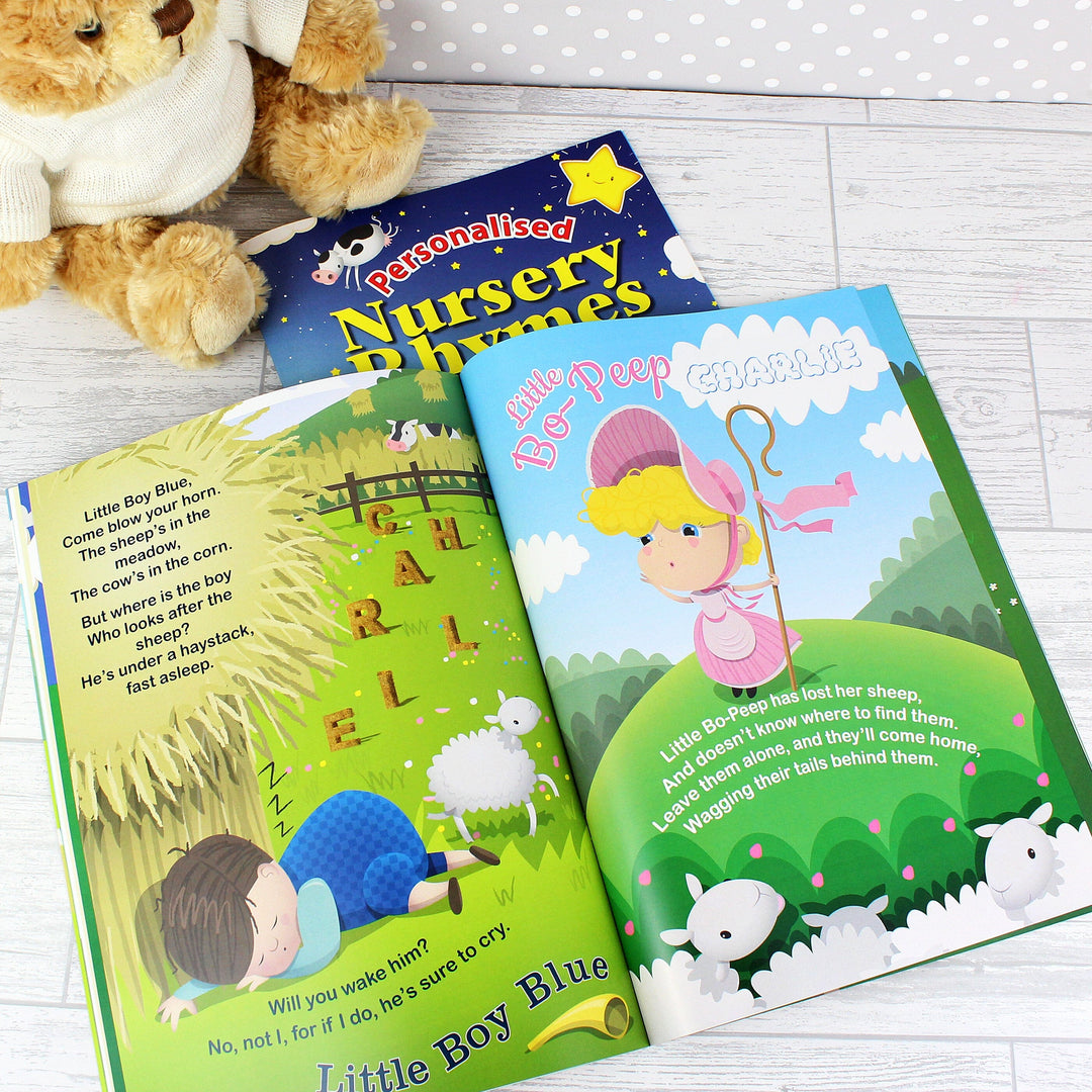 Personalised Nursery Rhyme Book Baby Activity Toys Mini Bee 