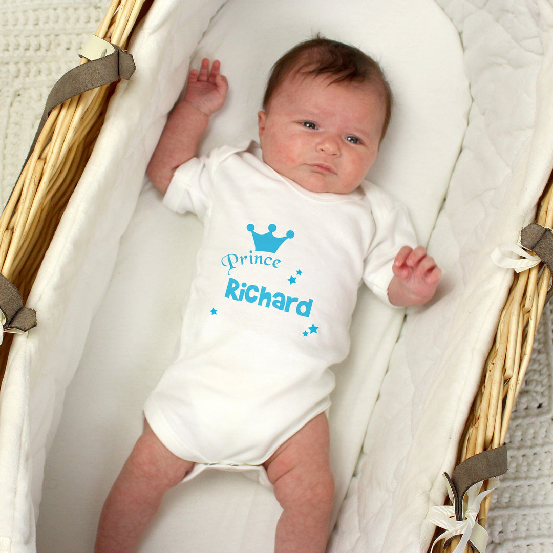 Personalised Prince Baby Vest Baby One-Pieces Mini Bee 