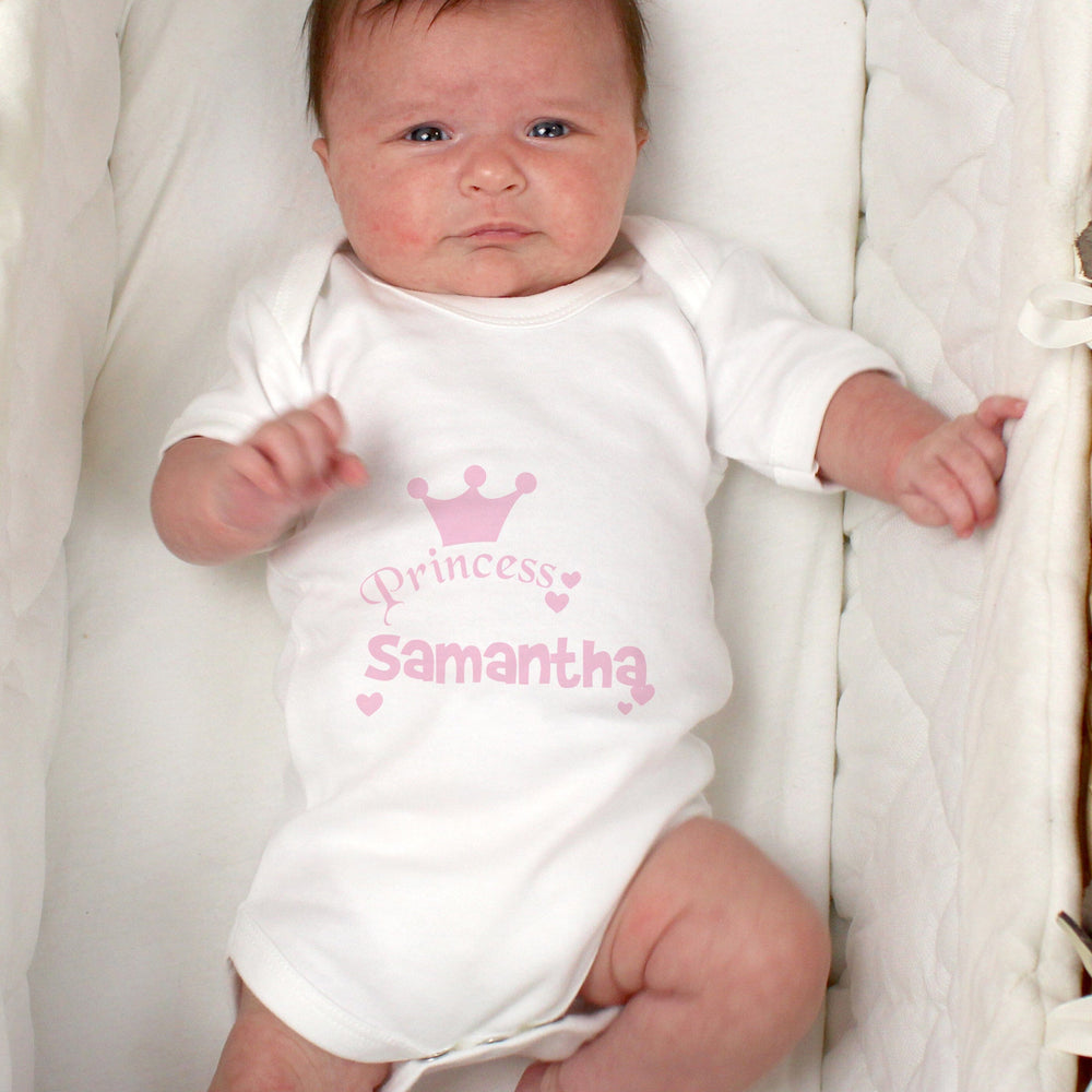 Personalised Princess Baby Vest Baby One-Pieces Mini Bee 