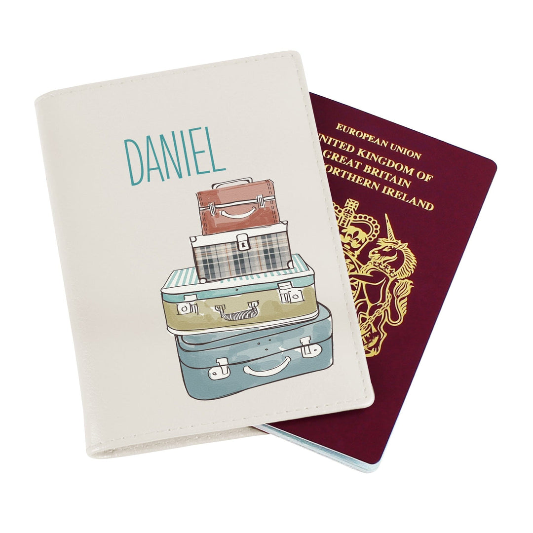 Personalised Suitcases Cream Passport Holder Luggage Tags Mini Bee 